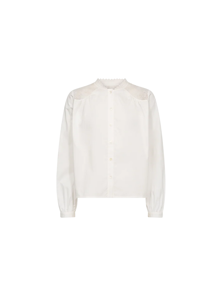 COTTON LACE SHIRT (ECRU) - MOS MOSH