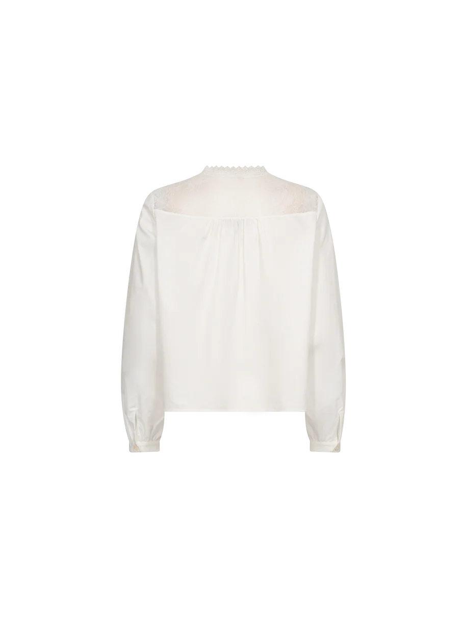 COTTON LACE SHIRT (ECRU) - MOS MOSH