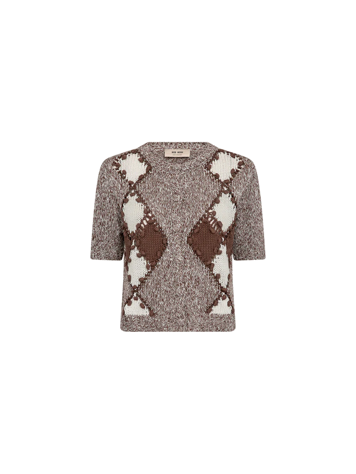 ELIO KNIT CARDIGAN (COFFEE QUARTZ) - MOS MOSH