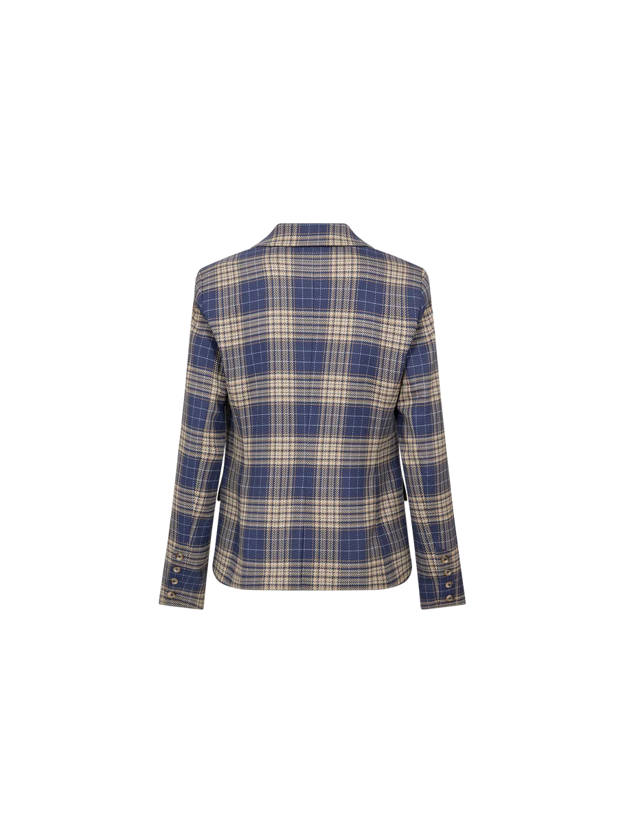 BLAKE CHEC BLAZER (CROWN BLUE) - MOS MOSH