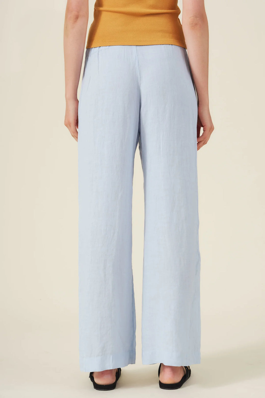 STEPHANIE WOVEN LINEN PANTS (BILLOW) - VELVET