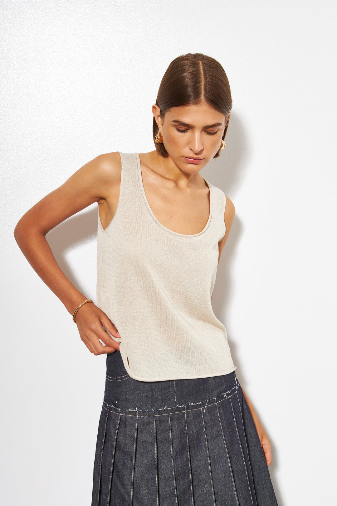 STEVIE SHIMMER TANK (SEASHELL SHIMMER) - LINE