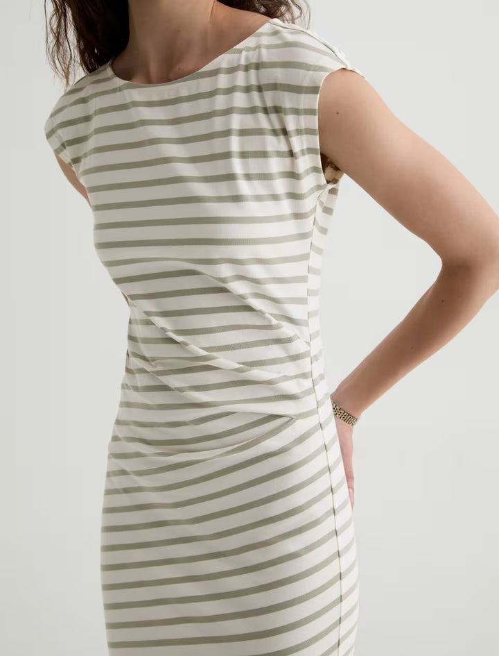 AJA T-SHIRT DRESS (POWDER/SPRUCE GREEN) - A.G. DENIM