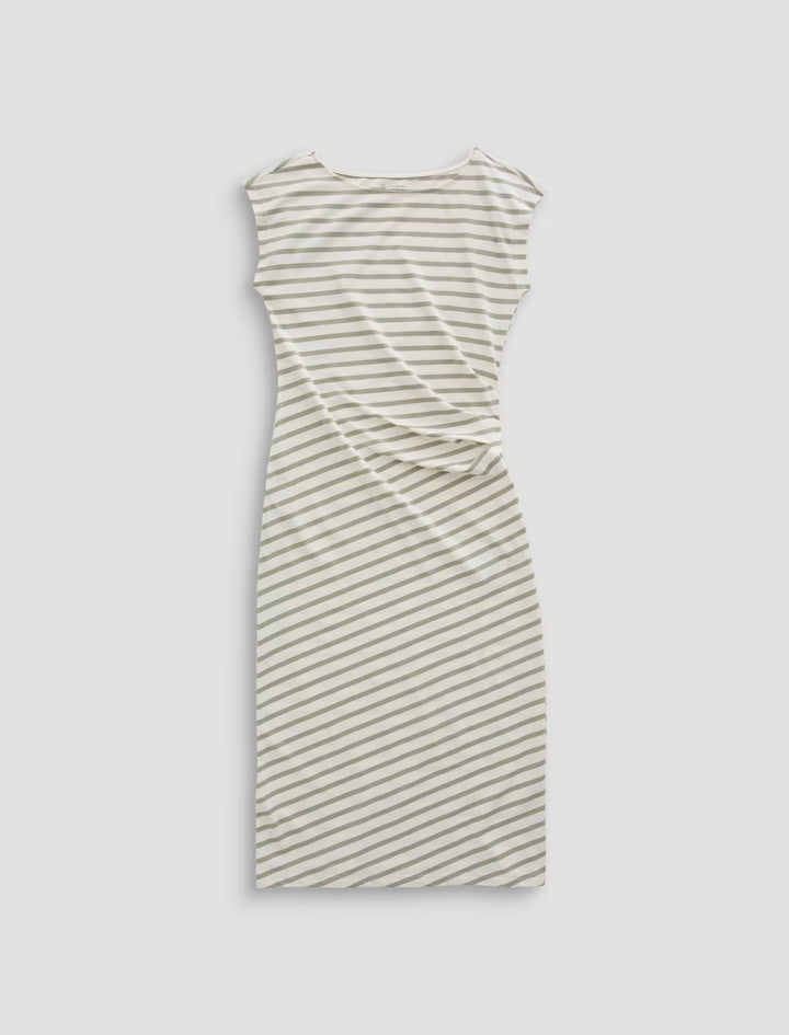 AJA T-SHIRT DRESS (POWDER/SPRUCE GREEN) - A.G. DENIM