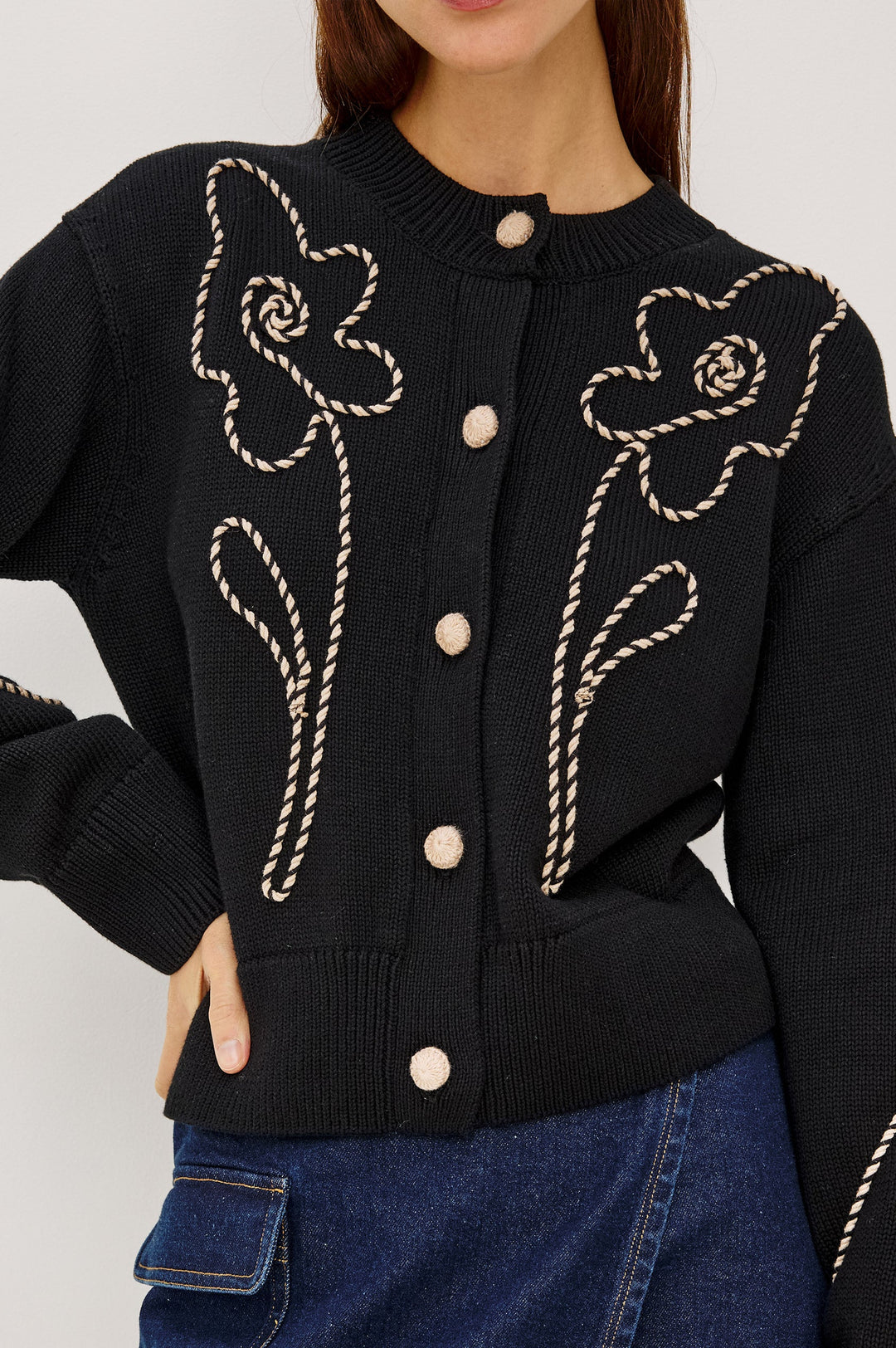 SYBIL FLORAL EMBROIDERY CARDIGAN (WESTERN FLORAL) - RAILS