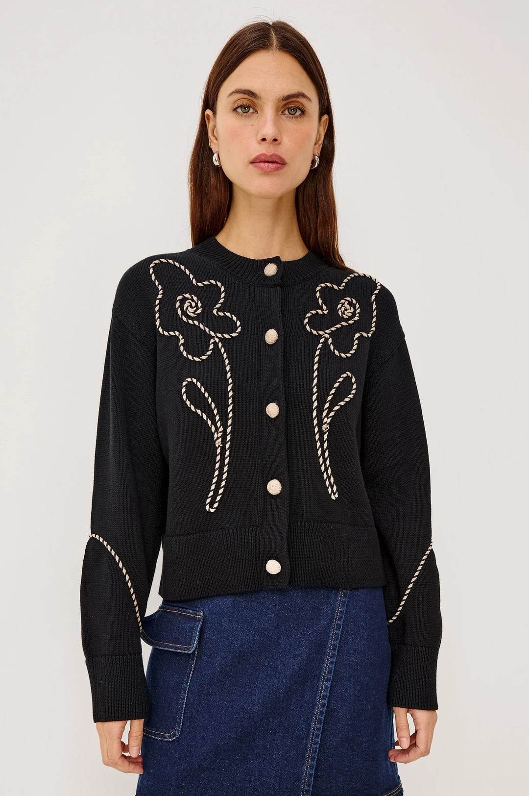 SYBIL FLORAL EMBROIDERY CARDIGAN (WESTERN FLORAL) - RAILS