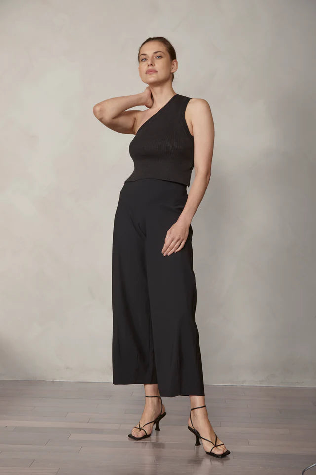 SALLY 7/8 PULL ON PANT (BLACK) - RAFFAELLO ROSSI