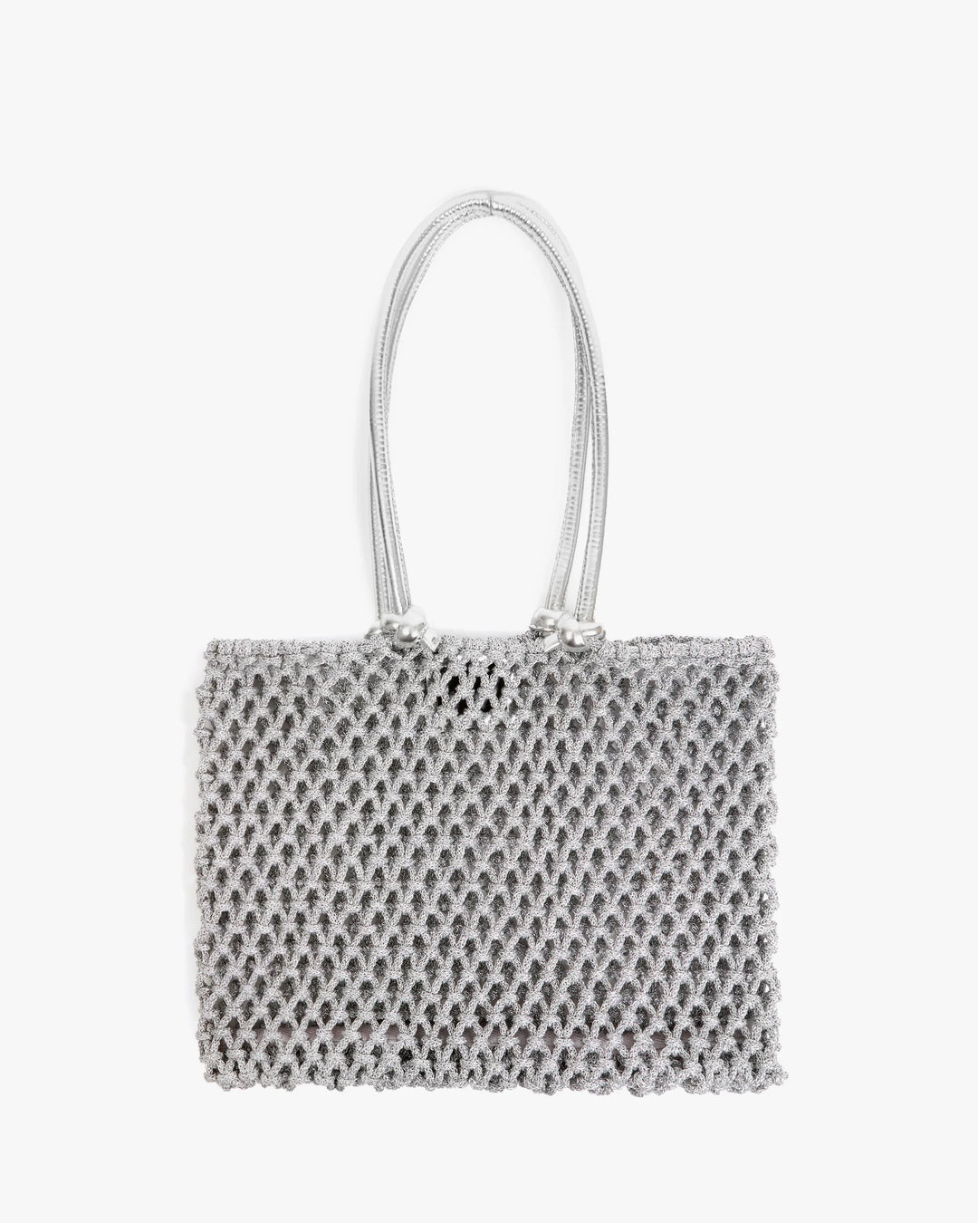 SANDY TOTE (SILVER) - CLARE V.