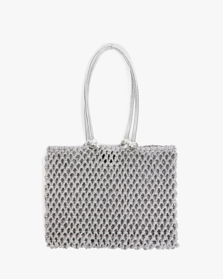 SANDY TOTE (SILVER) - CLARE V.