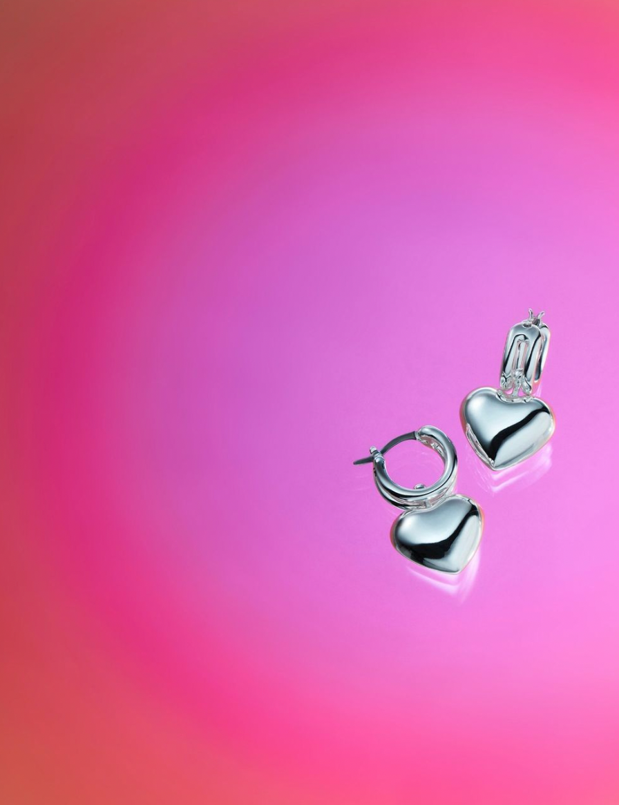 PUFFY HEART HUGGIES (SILVER) - JENNY BIRD