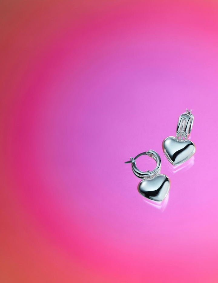 PUFFY HEART HUGGIES (SILVER) - JENNY BIRD