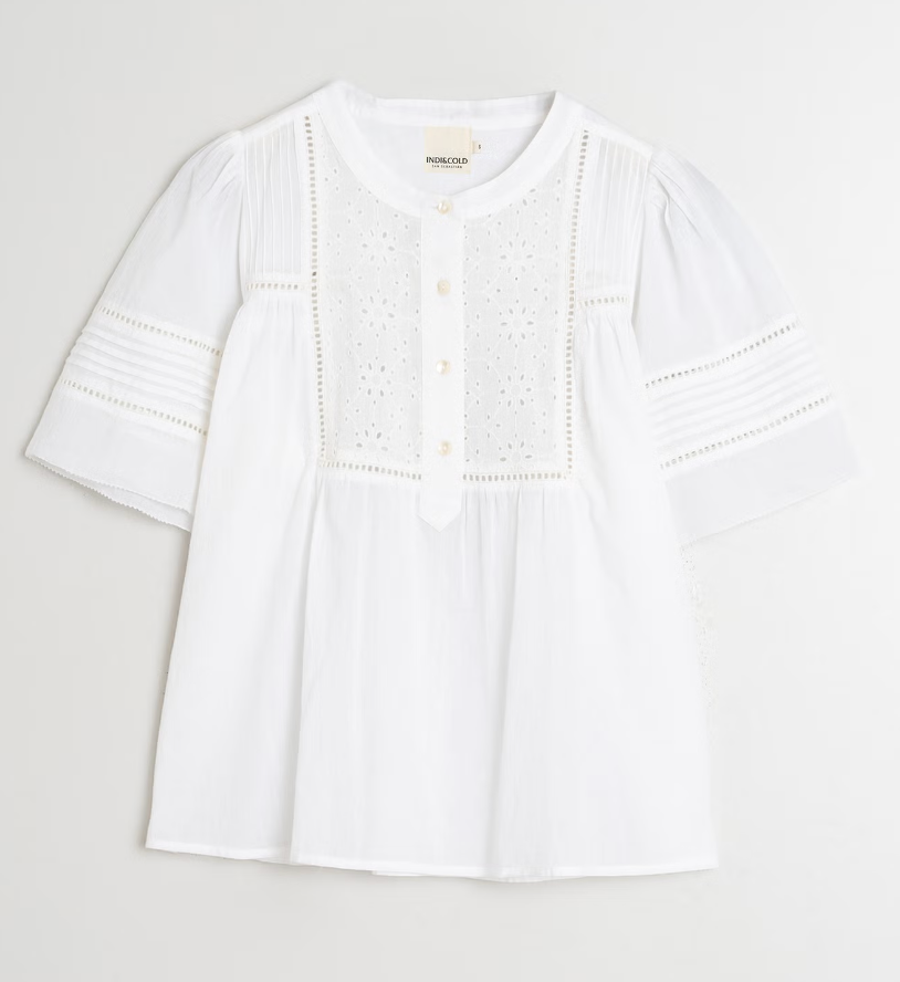 EMBROIDERED VOILE BLOUSE - INDI&COLD