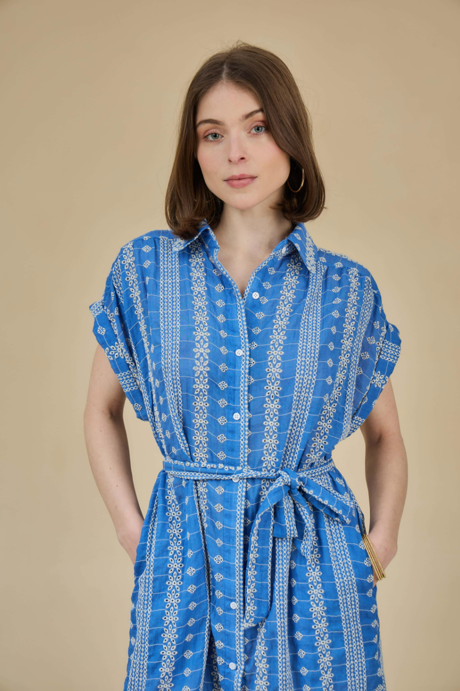 LONG BUTTON UP SHIRT DRESS - THE KORNER