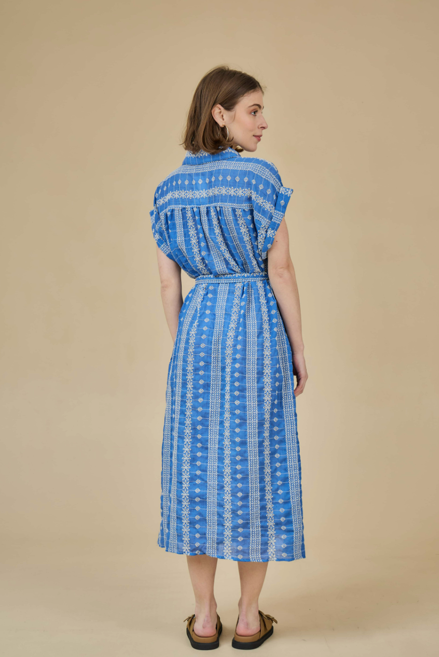 LONG BUTTON UP SHIRT DRESS - THE KORNER