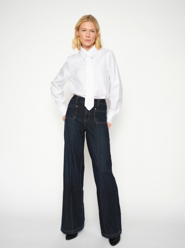AYEN TIE STRIPE SHIRT - MOS MOSH