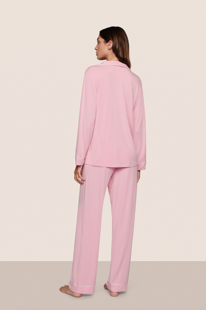 GISELE LONG PJ SET (PINK NECTOR/IVORY) - EBERJEY