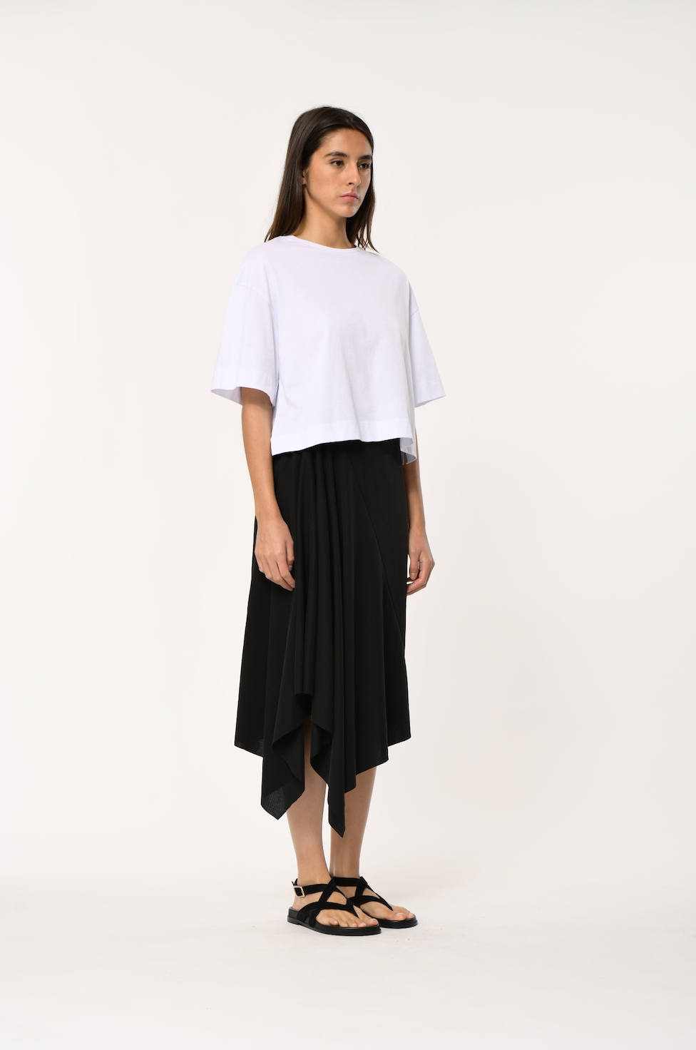 LAMIA FLOW SKIRT (NOIR) - HUMILITY