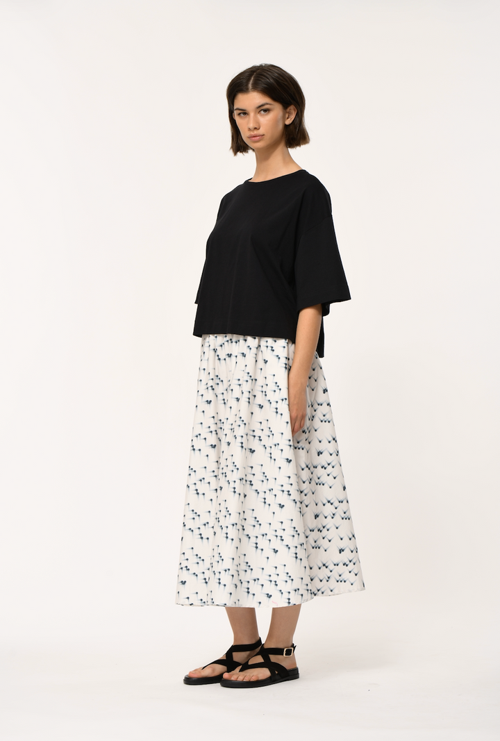 LORANI SKIRT (MARINE/OFF-WHITE) - HUMILITY