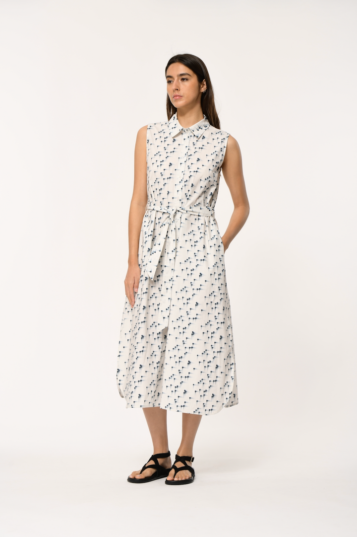 JIRA DRESS (MARINE/OFF-WHITE) - HUMILITY