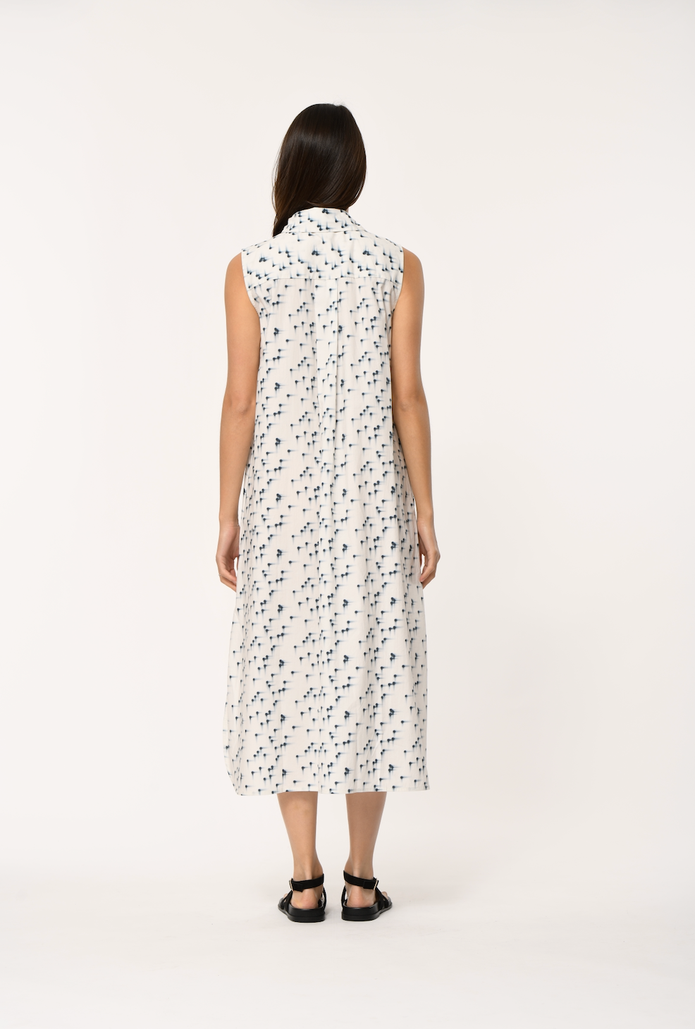 JIRA DRESS (MARINE/OFF-WHITE) - HUMILITY