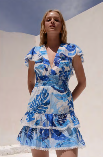 ANAFI MINI DRESS (OCEAN) - KASIA