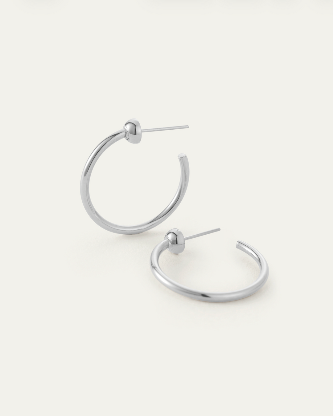 MINI ICON HOOPS (SILVER) - JENNY BIRD