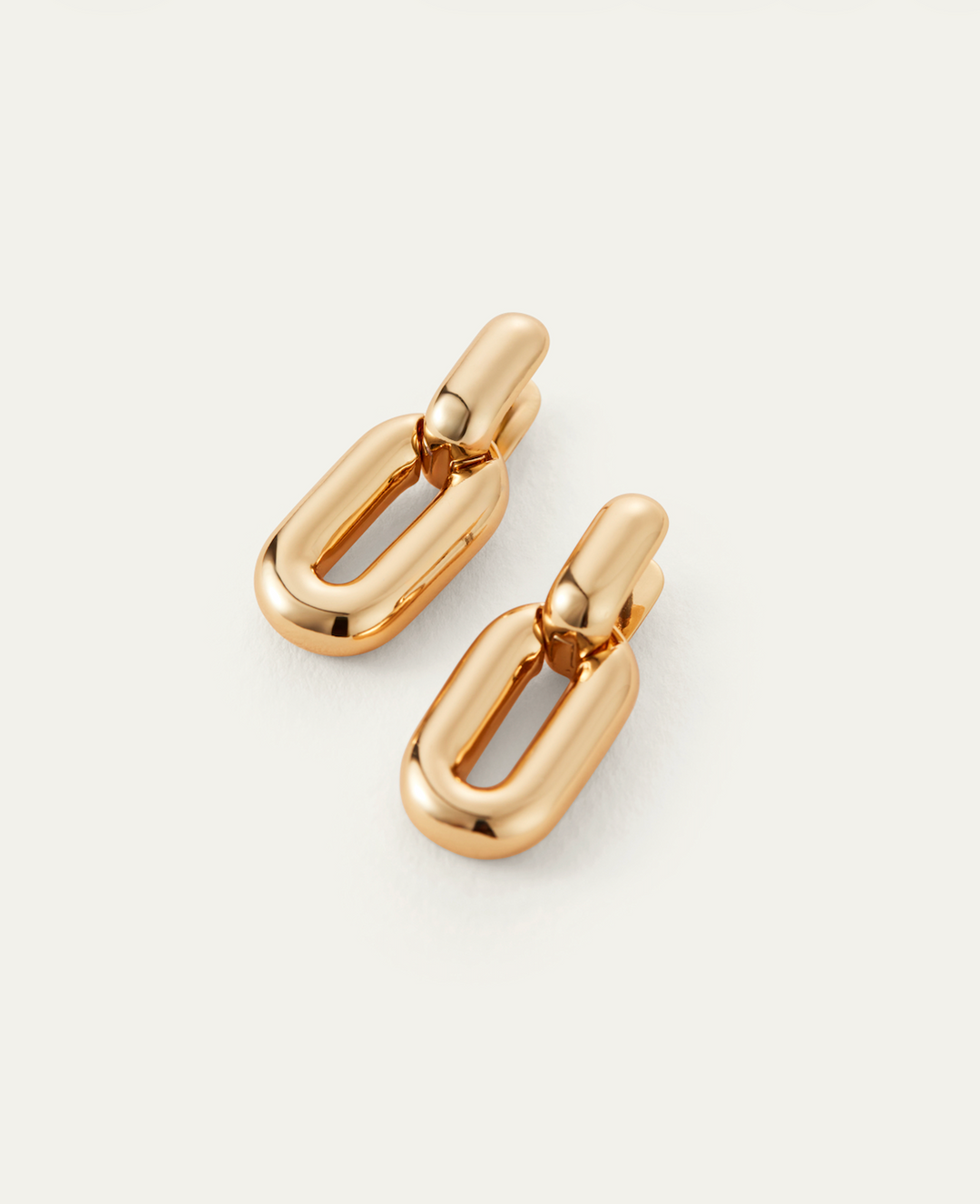 PUFFY DETACHABLE LINK EARRINGS (GOLD) - JENNY BIRD