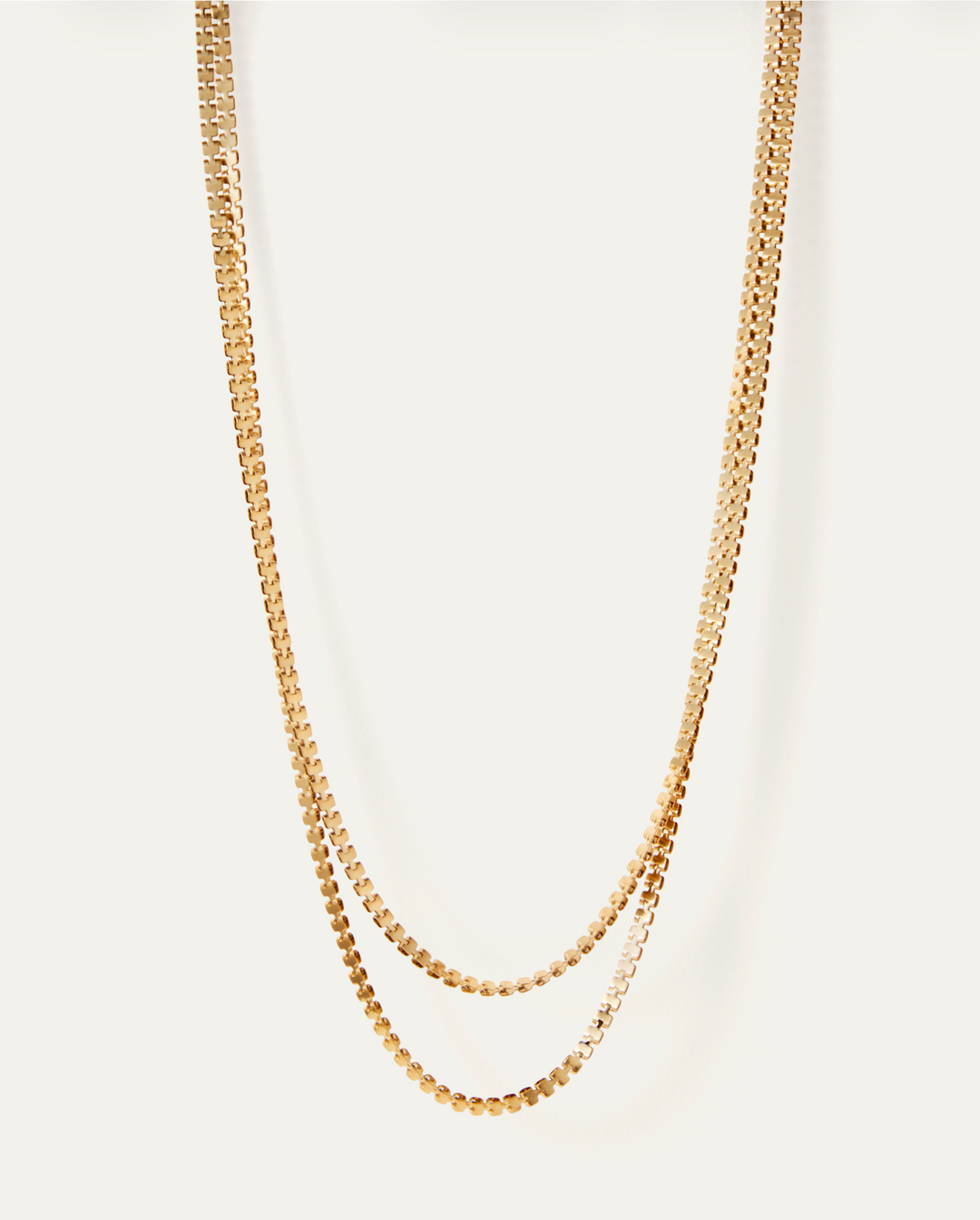DOUBLE AMALFI CHAIN NECKLACE (GOLD) - JENNY BIRD