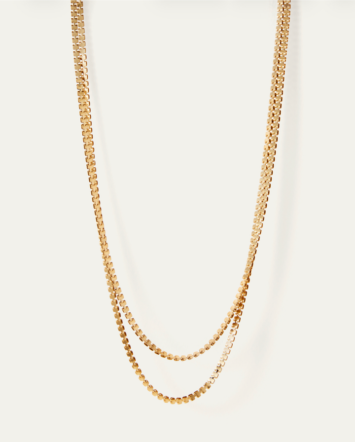 DOUBLE AMALFI CHAIN NECKLACE (GOLD) - JENNY BIRD