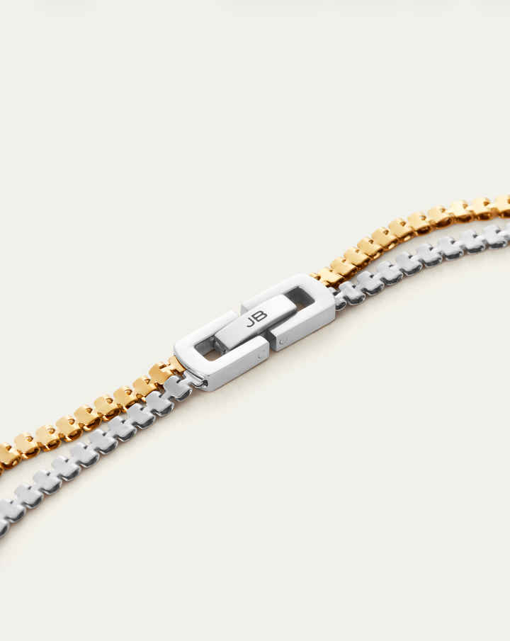 DOUBLE AMALFI CHAIN NECKLACE (TWO TONE) - JENNY BIRD