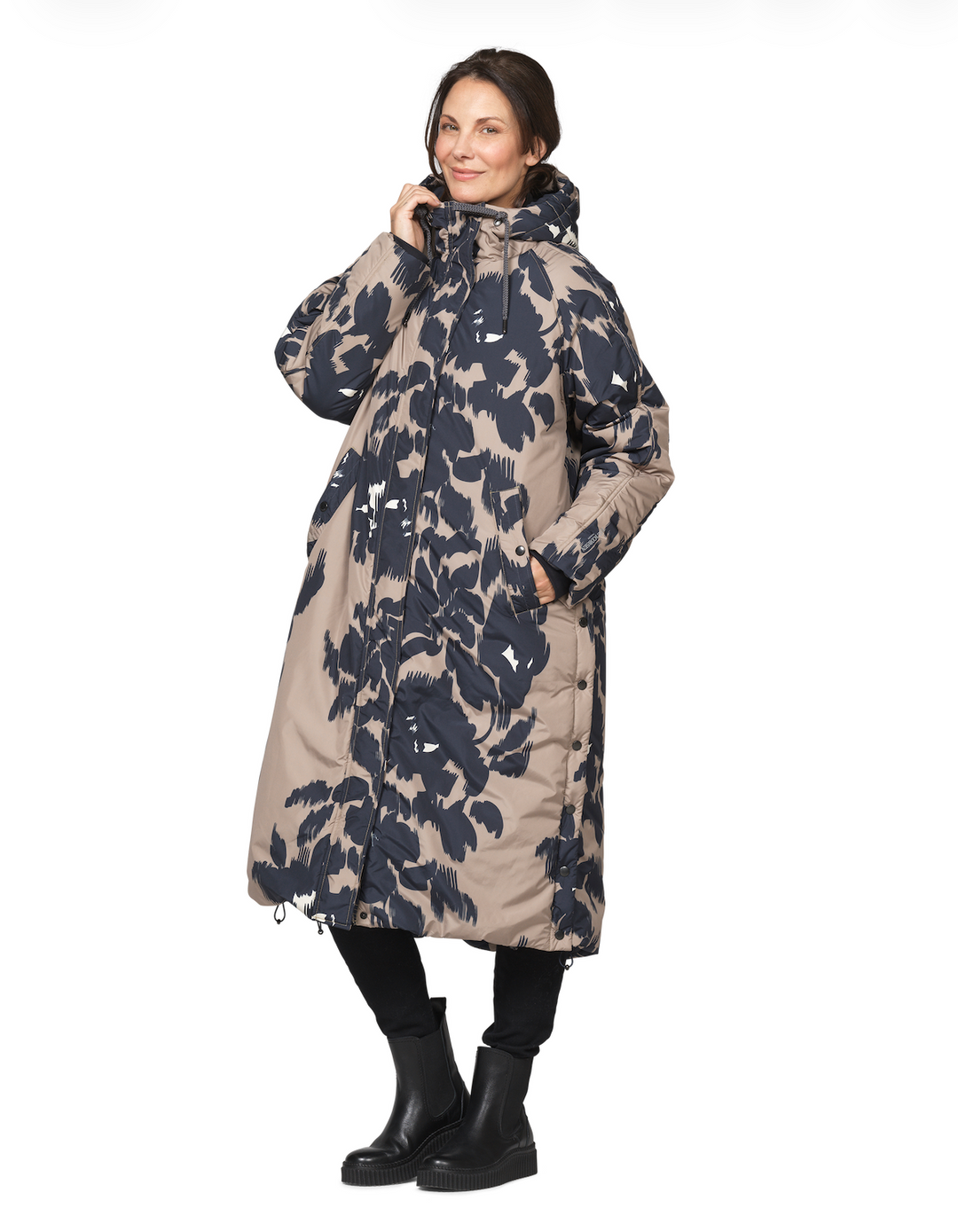 PEPPY LONG PADDED COAT (FLORAL DECORS) - ILSE JACOBSEN