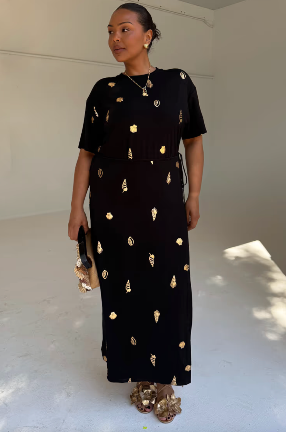 LEIA SHELL MIDI DRESS - NEVER FULLY DRESSED