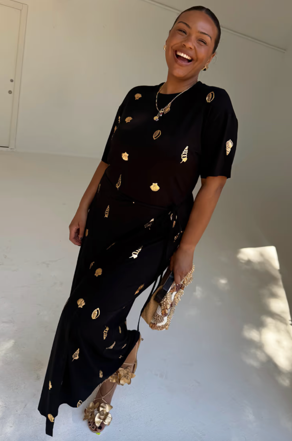 LEIA SHELL MIDI DRESS - NEVER FULLY DRESSED