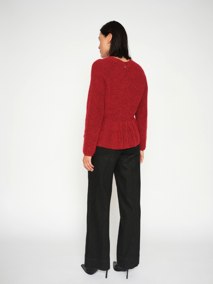THORA O-NECK FRILL KNIT - MOS MOSH