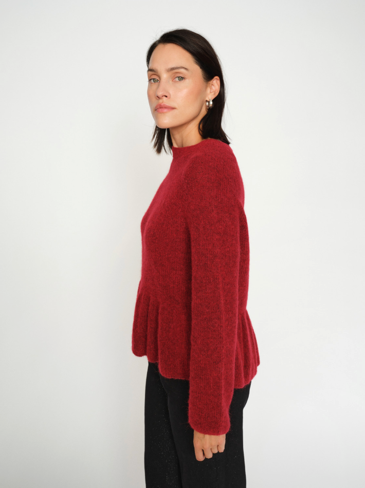 THORA O-NECK FRILL KNIT - MOS MOSH