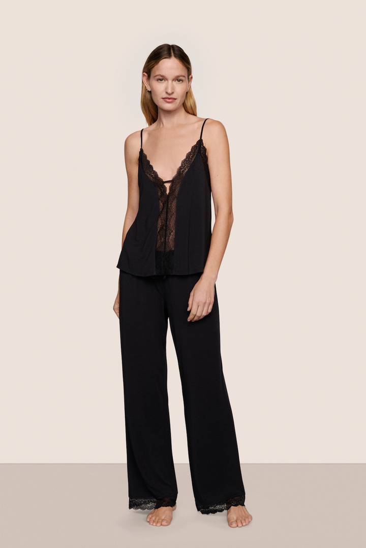 LARA CAMI PANT PJ SET (BLACK) - EBERJEY