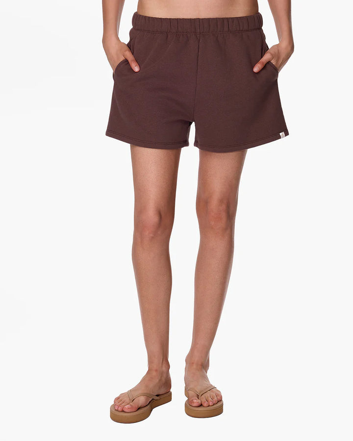 CLOUDSOFT SWEAT SHORT (DARK CHOCOLATE) - TKEES