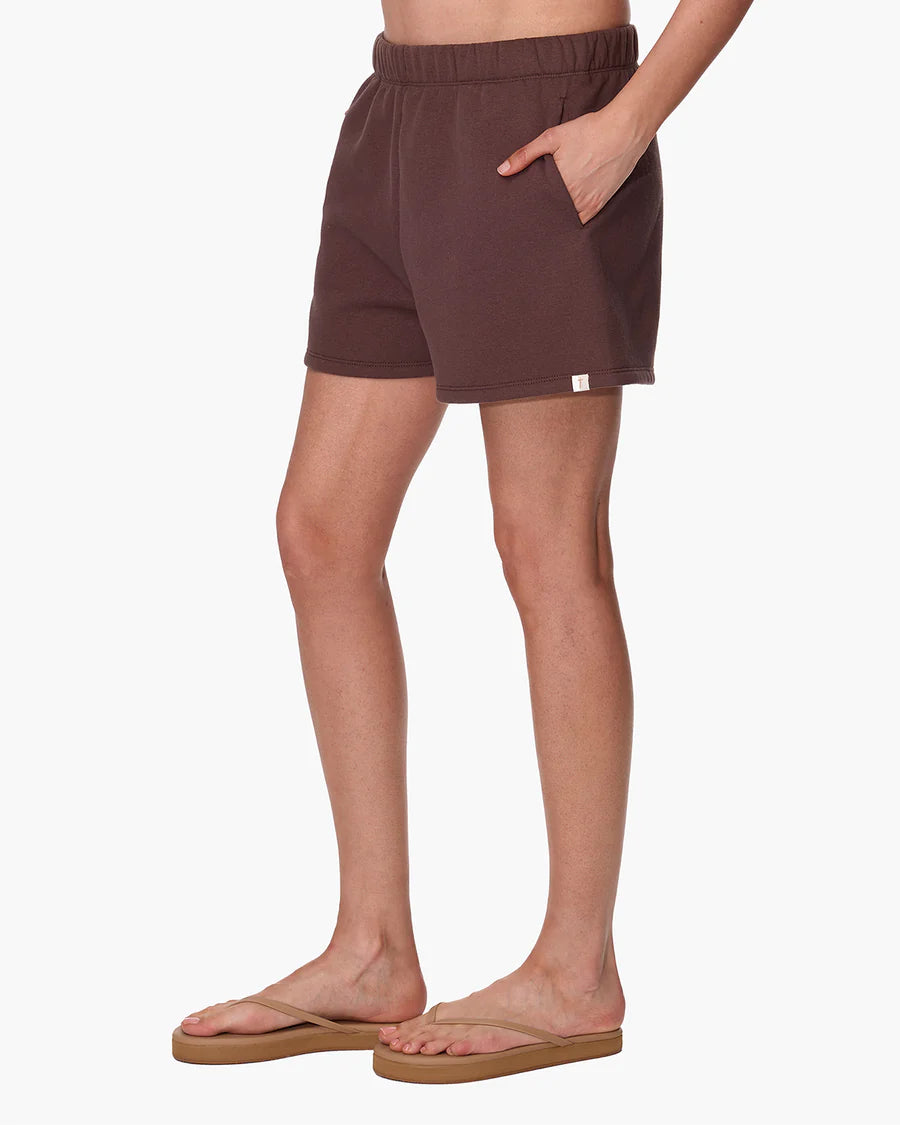 CLOUDSOFT SWEAT SHORT (DARK CHOCOLATE) - TKEES