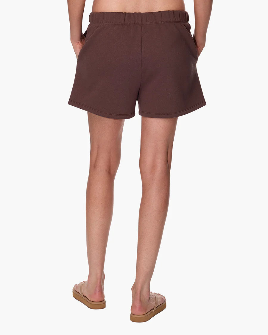 CLOUDSOFT SWEAT SHORT (DARK CHOCOLATE) - TKEES