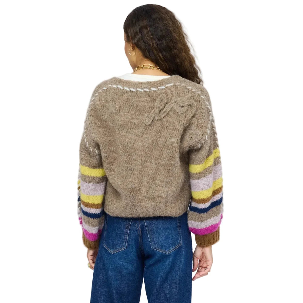 SIENNA STRIPE CARDIGAN (MULTI) - KERRI ROSENTHAL