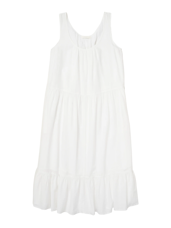 QUINN SILK COTTON VOILE SLEEVELESS DRESS (WHITE) - WYETH