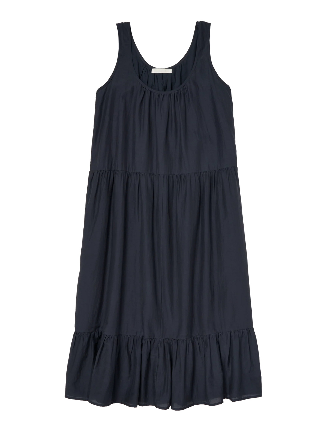 QUINN SILK COTTON VOILE SLEEVELESS DRESS (NAVY) - WYETH