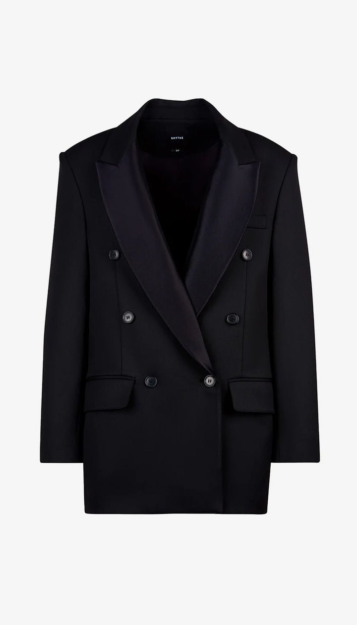 PEAKED LAPEL TUX BLAZER (BLACK) - SMYTHE