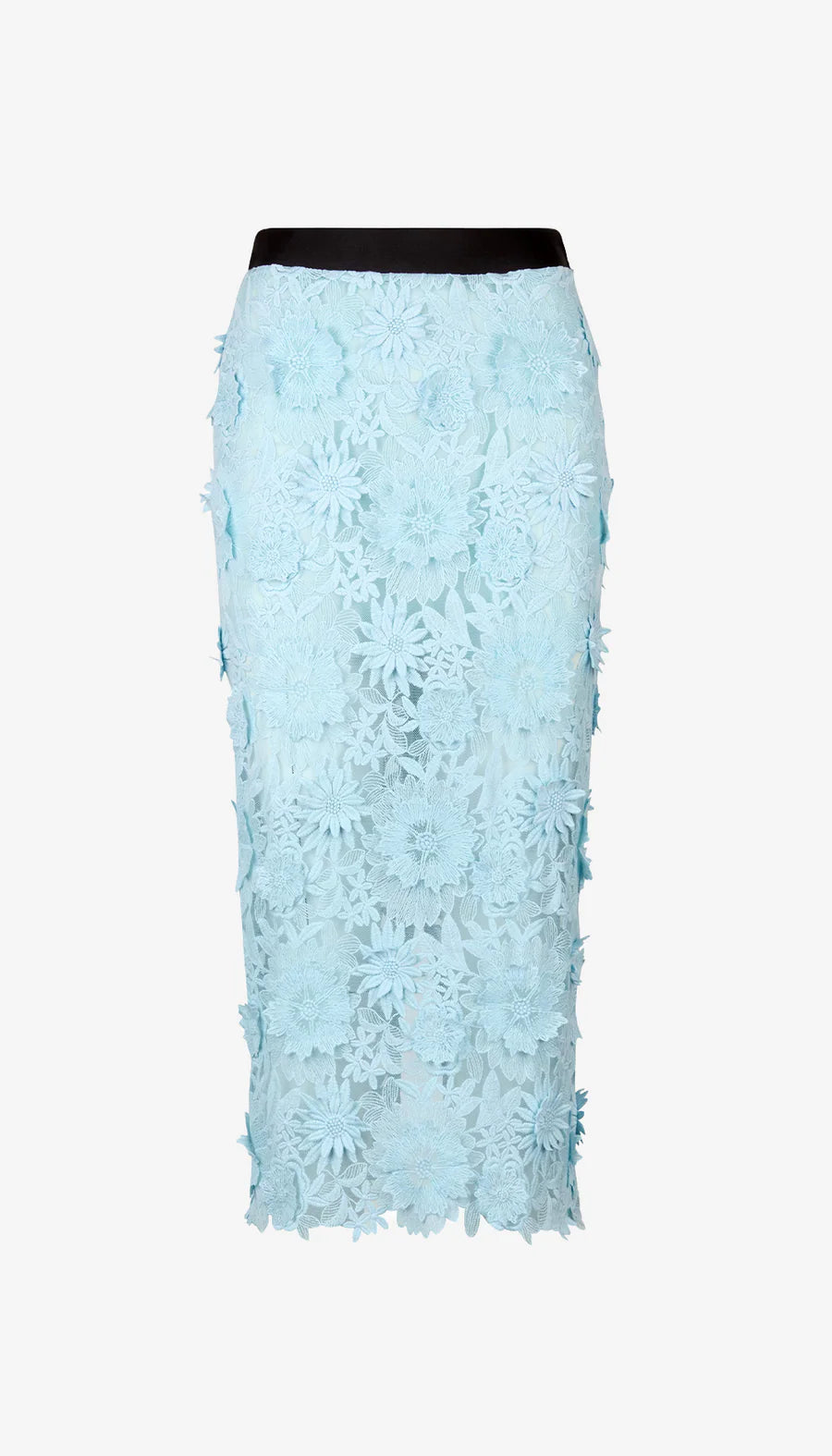 APPLIQUE PENCIL SKIRT (BLUE) - SMYTHE