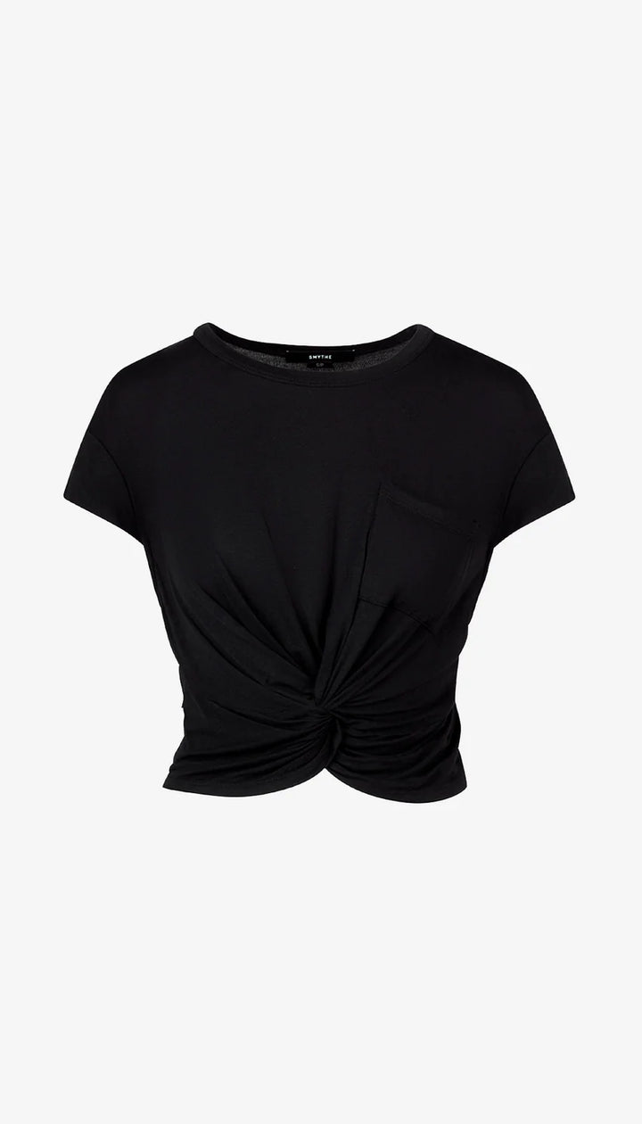 TWIST FRONT TEE (BLACK) - SMYTHE