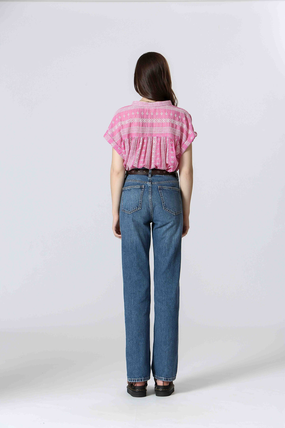 EMBROIDERED COTTON MIX BLOUSE - THE KORNER