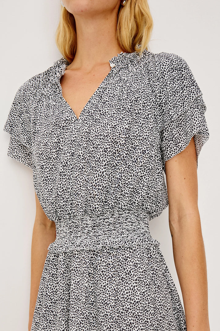 TERRIN MINI DRESS (IVORY MICRO SPOTS) - RAILS