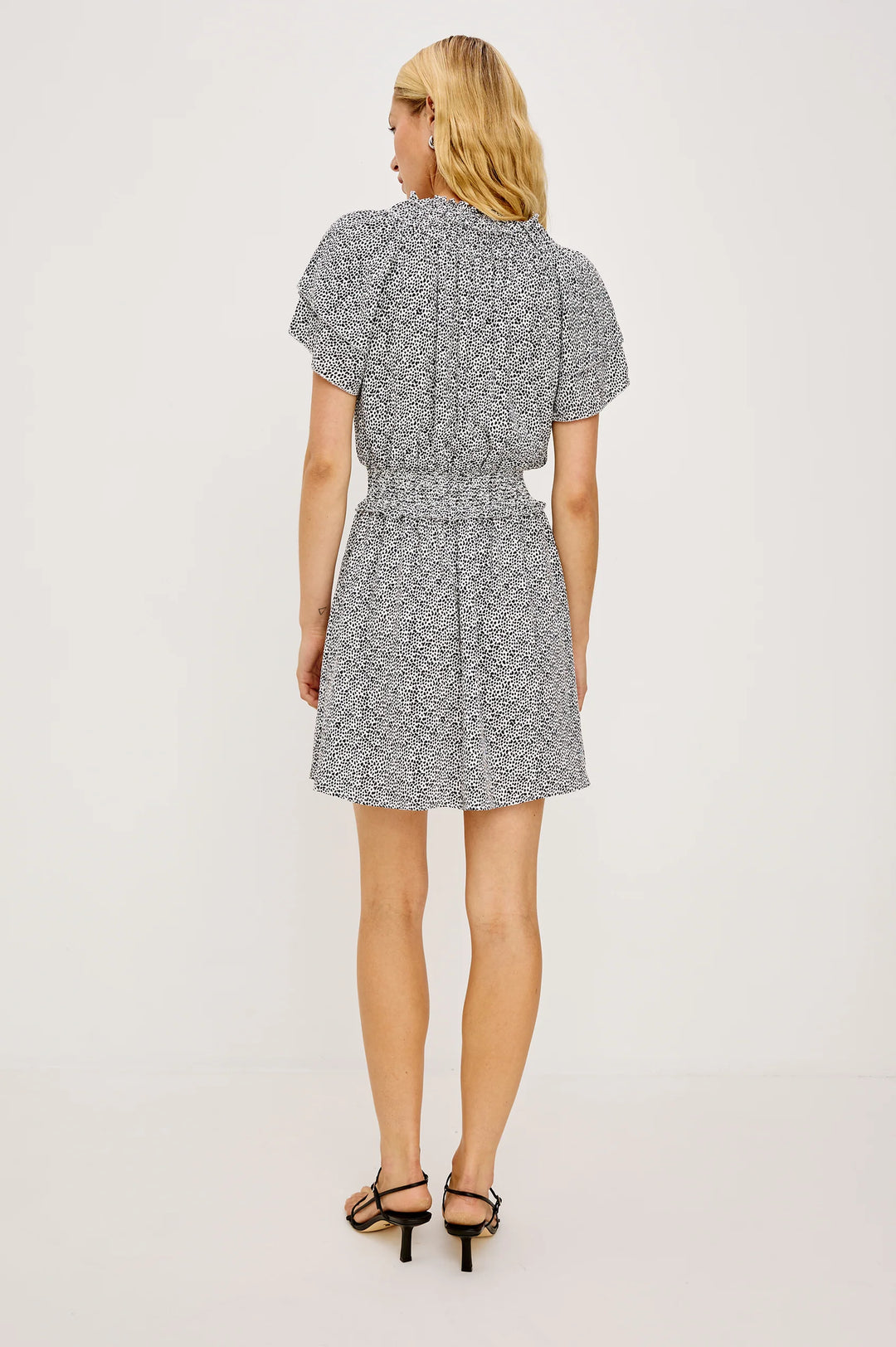 TERRIN MINI DRESS (IVORY MICRO SPOTS) - RAILS