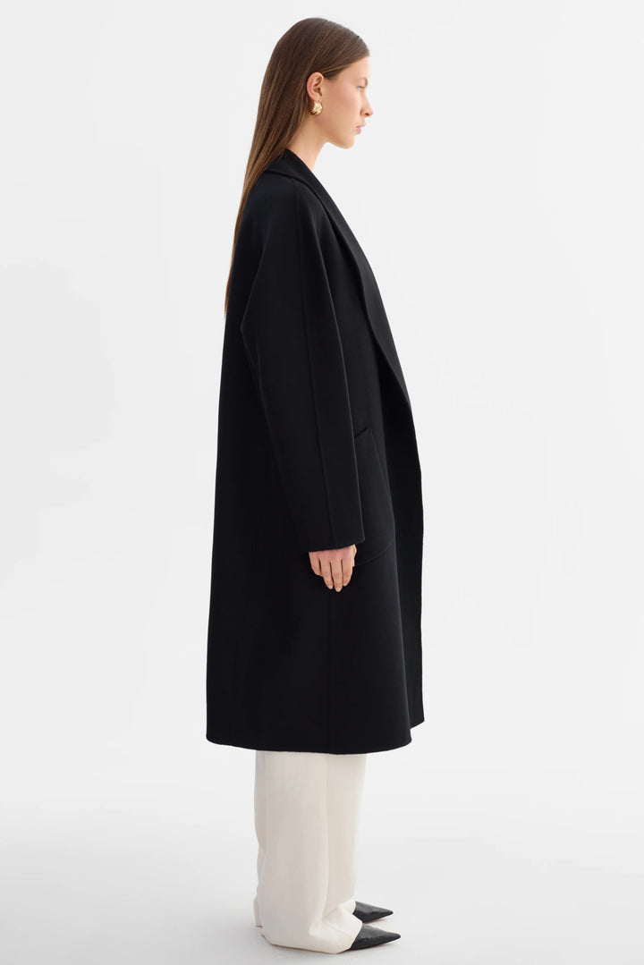 THARA DOUBLE FACE WOOL COAT (BLACK) - LAMARQUE