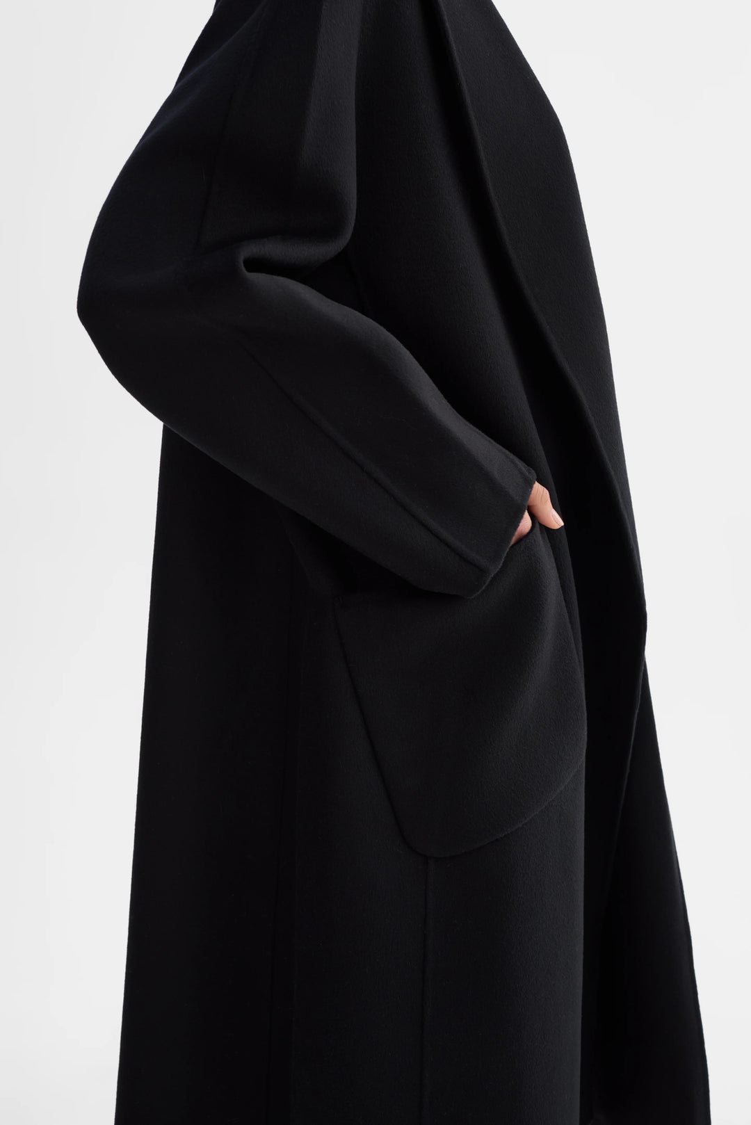 THARA DOUBLE FACE WOOL COAT (BLACK) - LAMARQUE